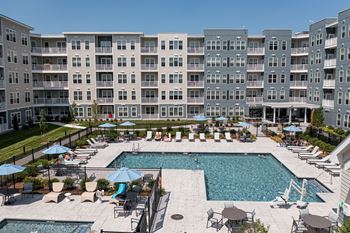 Aerial view of resort style pool